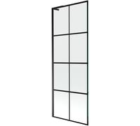 Mexen Next L mampara de bañera de 1 hoja 70 x 150 cm, rejilla negra, negro - 895-070-000-03-77-70 52810 5905315320964
