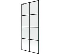 Mexen Next L mampara de bañera de 1 hoja 80 x 150 cm, rejilla negra, gun metal - 895-080-000-03-77-95 52817 5905315321039