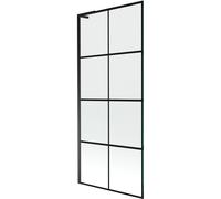 Mexen Next L mampara de bañera de 1 hoja 80 x 150 cm, rejilla negra, negro - 895-080-000-03-77-70 52811 5905315320971