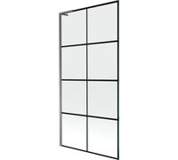 Mexen Next L mampara de bañera de 1 hoja 90 x 150 cm, rejilla negra, metal envejecido - 895-090-000-03-77-95 52818 5905315321046