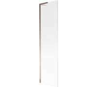 Mexen Next L mampara de baño de 1 puerta 50 x 150 cm, franjas, oro rosa - 895-050-000-03-09-60 51451 5905315318367