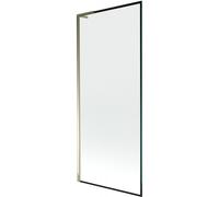 Mexen Next L mampara de ducha 1-puerta 80 x 150 cm, marco negro, dorado - 895-080-000-03-70-50 52608 5905315320070