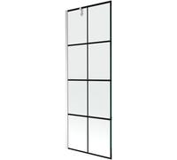 Mexen Next mampara de baño de 1 hoja 70 x 150 cm, rejilla negra, cromo - 895-070-000-00-77-01 20343 5905315136060