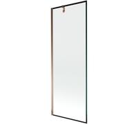 Mexen Next mampara de ducha de 1 hoja 70 x 150 cm, marco negro, oro rosa - 895-070-000-00-70-60 20316 5905315135940