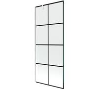 Mexen Next mampara de ducha de 1 hoja 80 x 150 cm, rejilla negra, blanco - 895-080-000-00-77-20 20349 5905315136138