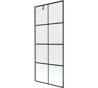Mexen Next mampara de ducha de 1 hoja 80 x 150 cm, rejilla negra, gris arma cepillado - 895-080-000-00-77-66 47497 5905315317377