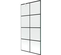 Mexen Next mampara de ducha de 1 hoja 90 x 150 cm, rejilla negra, blanco - 895-090-000-00-77-20 20354 5905315136145