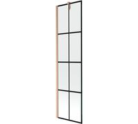 Mexen Next mampara de ducha de 1 panel 50 x 150 cm, rejilla negra, cobre cepillado - 895-050-000-00-77-65 47352 5905315317285