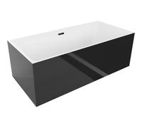 Mexen Nita bañera exenta 170 x 80 cm, blanca/negra, rebosadero negro - 52091708075-70 45895 5905315380081