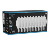 Mexen Nova 10x Bombilla LED E14, C37, 1W, Fría - 6500K, 105 lm - L102-E14-0165-01x10 95886 5907931022369