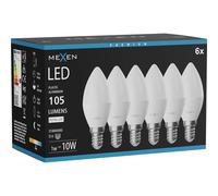 Mexen Nova 6x Bombilla LED E14, C37, 1W, Neutra - 4000K, 105 lm - L102-E14-0140-01x06 95614 5907931018621
