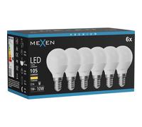 Mexen Nova 6x Bombilla LED E14, G45, 1W, Cálida - 3000K, 105 lm - L101-E14-0130-01x06 95481 5907931018072