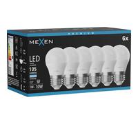 Mexen Nova 6x Bombilla LED E27, G45, 1W, Fría - 6500K, 105 lm - L101-E27-0165-01x06 95552 5907931018362