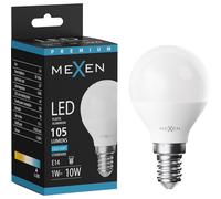 Mexen Nova Bombilla LED E14, G45, 1W, Fría - 6500K, 105 lm - L101-E14-0165-01 92811 5905315978042