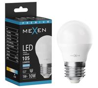Mexen Nova Bombilla LED E27, G45, 1W, Fría - 6500K, 105 lm - L101-E27-0165-01 92868 5905315978318