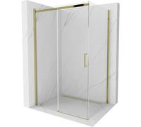 Mexen Omega cabina de ducha corredera 110 x 70 cm, transparente, oro - 825-110-070-50-00 4099 5907709130692