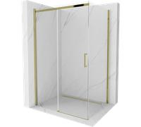 Mexen Omega cabina de ducha corredera 110 x 90 cm, transparente, dorada - 825-110-090-50-00 4106 5907709130715