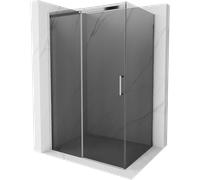 Mexen Omega cabina de ducha corredera 130 x 80 cm, grafito, cromo - 825-130-080-01-40 4200 5907709101869