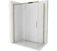 Mexen Omega cabina de ducha deslizante 130 x 70 cm, transparente, dorada - 825-130-070-50-00 4118 5907709130777