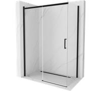 Mexen Omega cabina de ducha deslizante 140 x 80 cm, transparente, negro - 825-140-080-70-00 4161 5907709102286