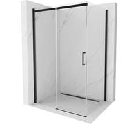Mexen Omega cabina de ducha deslizante de 130 x 90 cm, transparente, negra - 825-130-090-70-00 4156 5907709102347