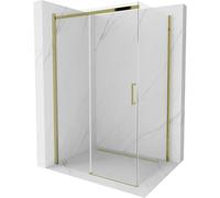 Mexen Omega mampara de ducha corredera 100 x 70 cm, transparente, dorada - 825-100-070-50-00 4094 5907709130654