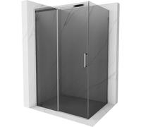 Mexen Omega mampara de ducha corredera 110 x 90 cm, grafito, cromo - 825-110-090-01-40 4187 5907709101913