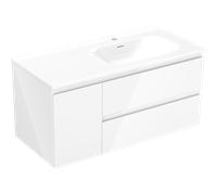Mexen Orio Armario de baño de 100 cm con lavabo Vela derecho, 2S, 1D, blanco brillo - 91A13-10047-3-BBFFF00-W23P00 86013 5905315776396