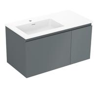 Mexen Orio armario de baño de 90 cm con lavabo Otis izquierdo, 1S, 1D, grafito mate/blanco mate - 91A13-09047-3-BBFF66-W18L01 85746 5905315773401