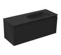 Mexen Orio mueble de baño 120 cm con lavabo Vela derecho, 1S, 1D, negro mate - 91A13-12047-3-BBFF71-W23P71 85864 5905315774743