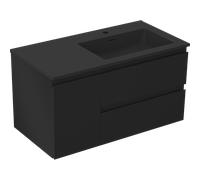 Mexen Orio mueble de baño 90 cm con lavabo Otis derecho, 2S, 1D, negro mate - 91A13-09047-3-BBFFF71-W18P71 85932 5905315775580