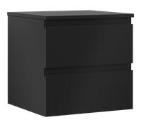 Mexen Orio mueble de baño bajo lavabo de 50 cm con encimera, 2 cajones, negro mate - 91A10-05047-2-BFFC71 80848 5905315471871