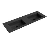 Mexen Otis lavabo encastrado doble 141 x 46,5 cm, negro mate - 25181471D 54542 5905315948298