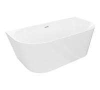 Mexen Oval Slim bañera exenta adosada 170 x 80 cm, blanca, rebosadero níquel cepillado - 52661708000-97 61689 5905315576569