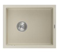 Mexen Pedro fregadero de granito de 1 cubeta 560 x 460 mm, beige, sifón cromado - 6508561000-69 3998 5907709194250