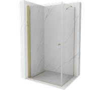 Mexen Pretoria cabina de ducha abatible 80 x 100 cm, transparente, dorada - 852-080-100-50-00 3499 5907709131040