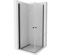 Mexen Pretoria Dúo cabina de ducha abatible 90 x 90 cm, transparente, negra - 852-090-090-70-00-02 13290 5907709165151