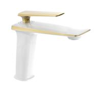 Mexen Purus grifo de lavabo, blanco/dorado - 745800-25 4095 5907709174214