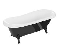 Mexen Retro bañera exenta 170 x 75 cm, blanca/negra, patas negras - 53251707575-70 2455 5907709106529