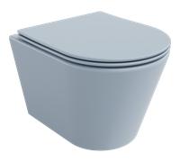 Mexen Rico inodoro Rimless con asiento de cierre suave slim, duroplast, gris-azul mate - 30724069 16045 5907709157576