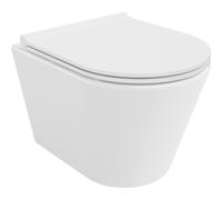 Mexen Rico inodoro Rimless Tornado con asiento de cierre suave slim, duroplast, blanco brillo - 30720500T 61513 5905315577580