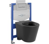 Mexen Rico juego empotrado WC bastidor Fenix XS-U con taza WC, negro mate - 6853372XX85 13035 5907709163683