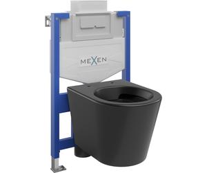 Mexen Rico juego empotrado WC bastidor Fenix XS-U con taza WC, negro mate - 6853372XX85 13035 5907709163683
