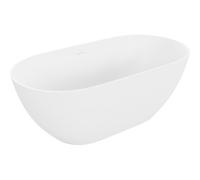 Mexen Rimini bañera exenta de conglomerado 150 x 75 cm, blanca mate - 57241507500 21372 5907709159433