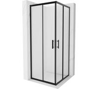 Mexen Rio cabina de ducha cuadrada 80 x 80 cm, esmerilado, negro - 860-080-080-70-30 14394 5907709147270