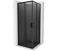 Mexen Rio cabina de ducha cuadrada 80 x 80 cm, grafito, negro - 860-080-080-70-40 14397 5907709147287