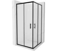 Mexen Rio cabina de ducha cuadrada 90 x 90 cm, escarcha, negra - 860-090-090-70-30 14395 5907709147348