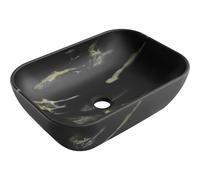 Mexen Rita lavabo de encimera 45 x 32 cm, piedra negra - 21084588 34837 5905315067197