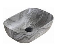 Mexen Rita lavabo sobre encimera 45 x 32 cm, piedra gris - 21084593 1108 5907709190979