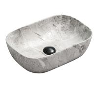 Mexen Rita lavabo sobre encimera 45 x 32 cm, piedra gris - 21084598 2310 5907709191020